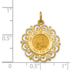 14K Our Lady of Lourdes Medal Pendant