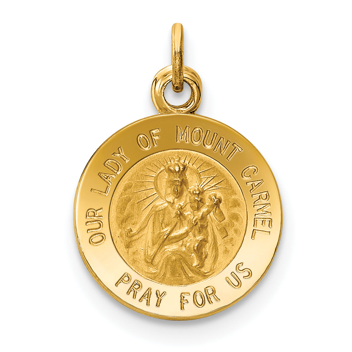 14k Our Lady of Mt. Carmel Medal Charm