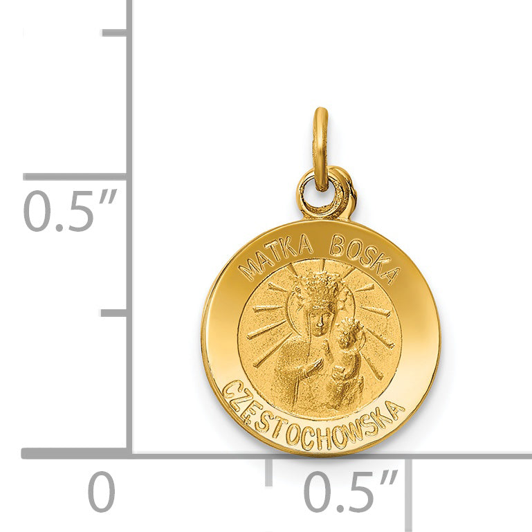14K Matka Boska Medal Charm
