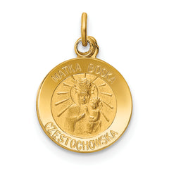 14k Matka Boska Medal Charm