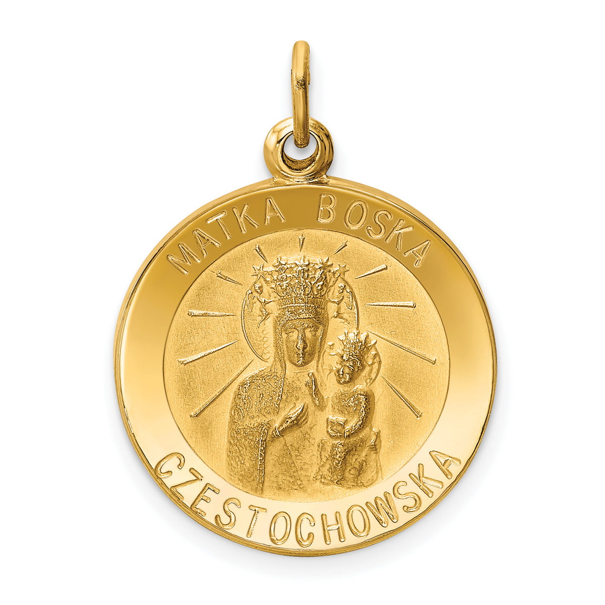 14k Matka Boska Medal Charm