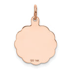 14K Rose Gold Saint Christopher Medal Charm