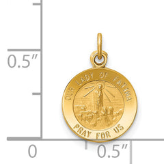 14K Our Lady of Fatima Medal Charm