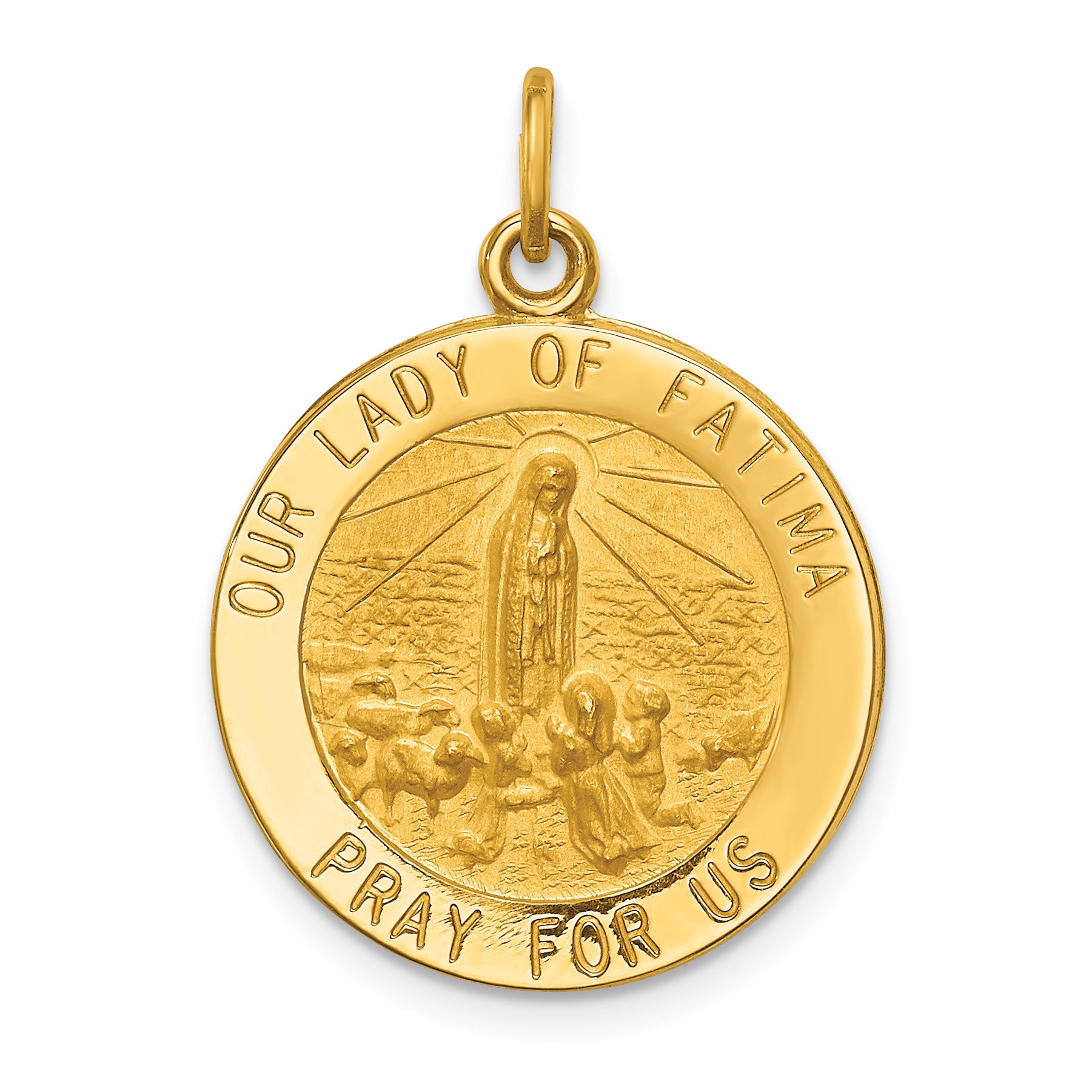 14k Our Lady of Fatima Medal Pendant Main image