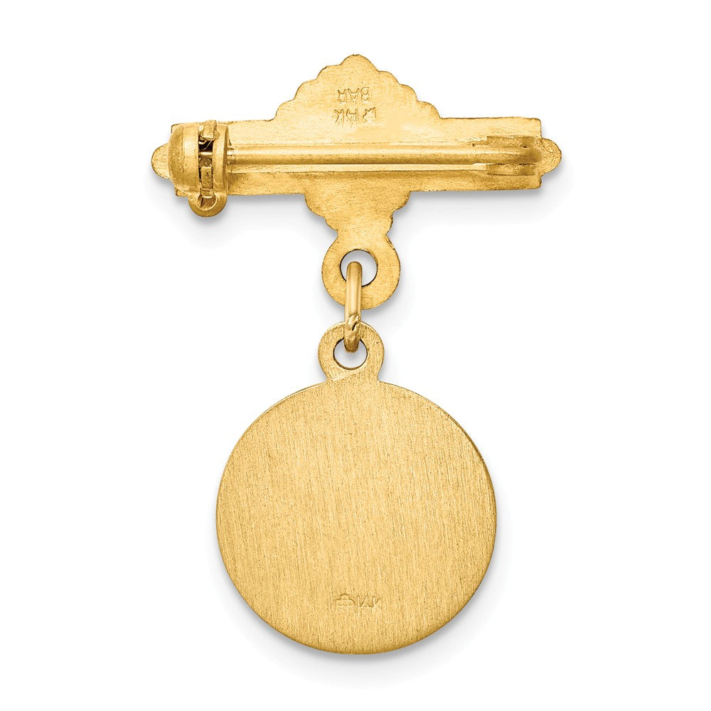 14K Holy Family Medal Pin