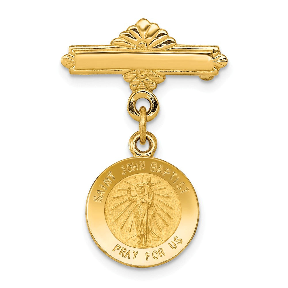 14K Saint John the Baptist Medal Pin