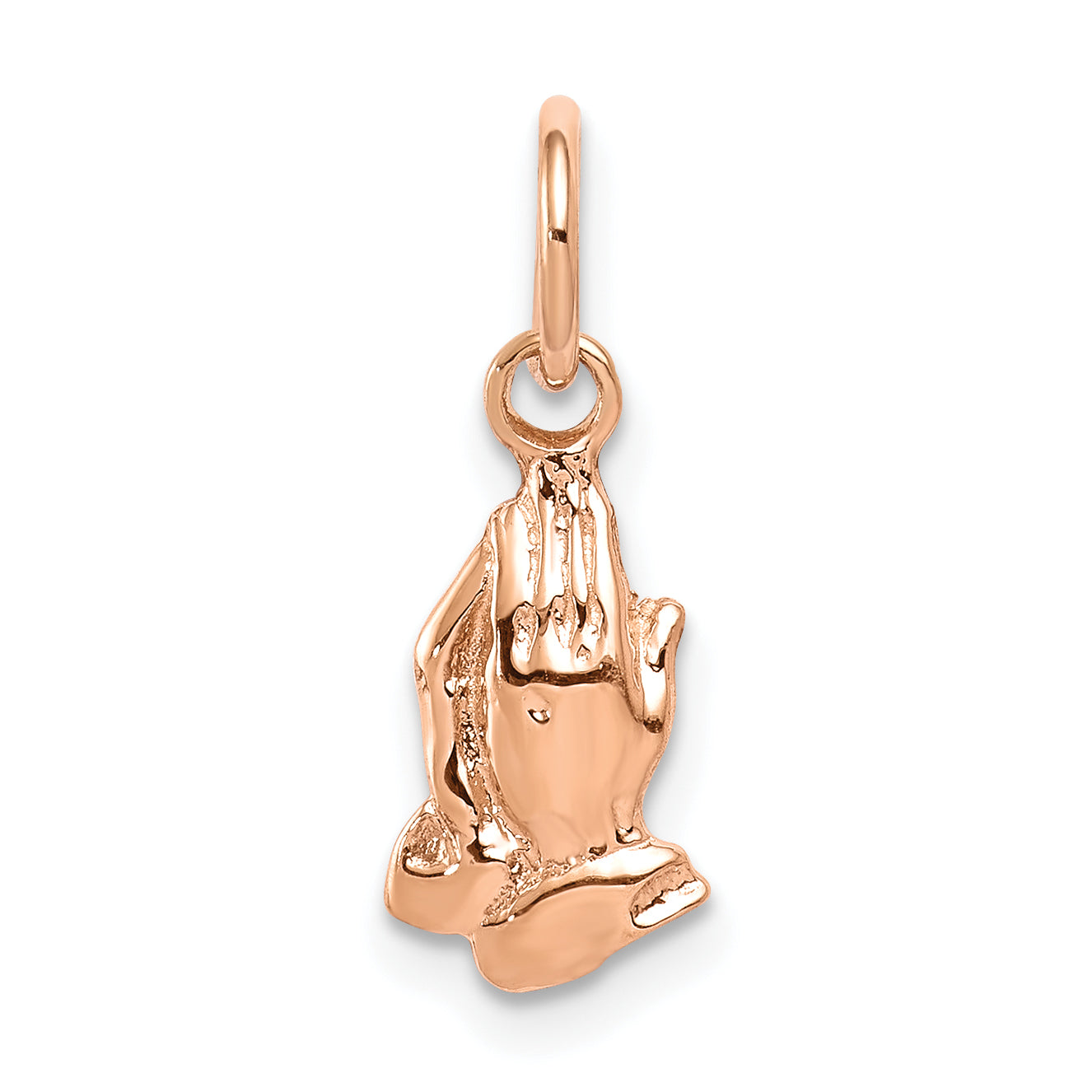 14k Rose Gold Praying Hands Charm Main image
