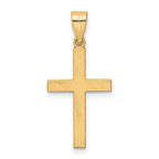 14k Polished .01ct. Diamond Cross Pendant