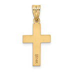 14K Polished .01ct. Diamond Cross Pendant