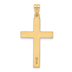 14K Polished .02ct. Diamond Cross Pendant
