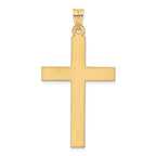 14K Polished .03ct. Diamond Cross Pendant