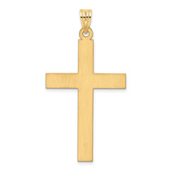 14K Polished .03ct. Diamond Cross Pendant