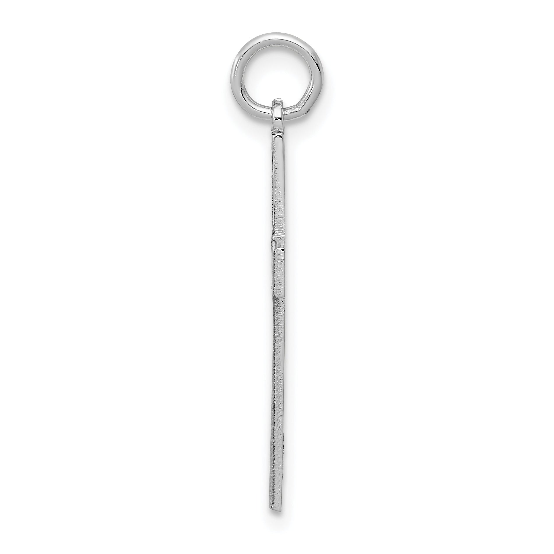 14K White Gold Laser Designed Cross Pendant Secondary image