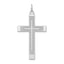 14K White Gold Laser Designed Cross Pendant