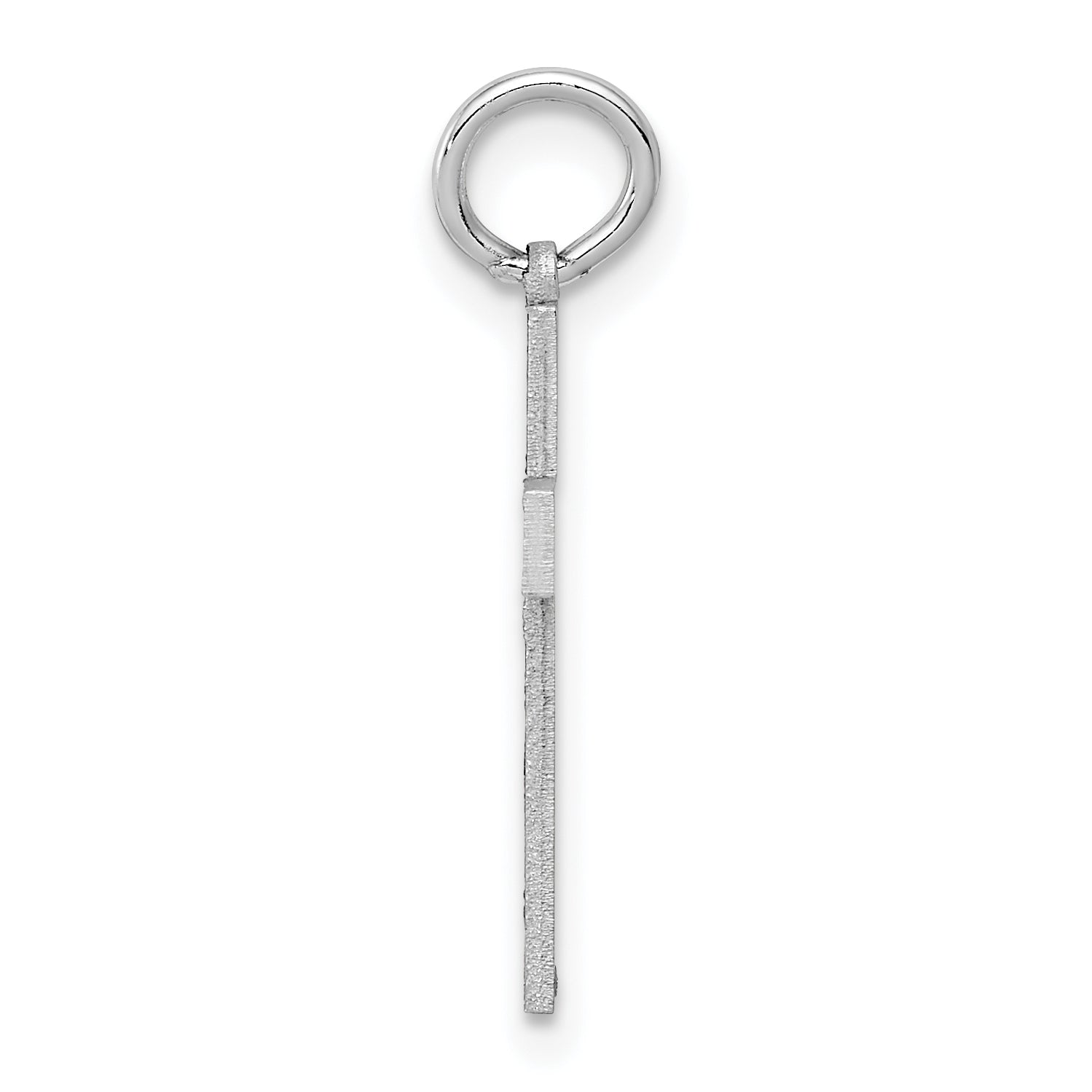14K White Gold Laser Designed Cross Charm Secondary image