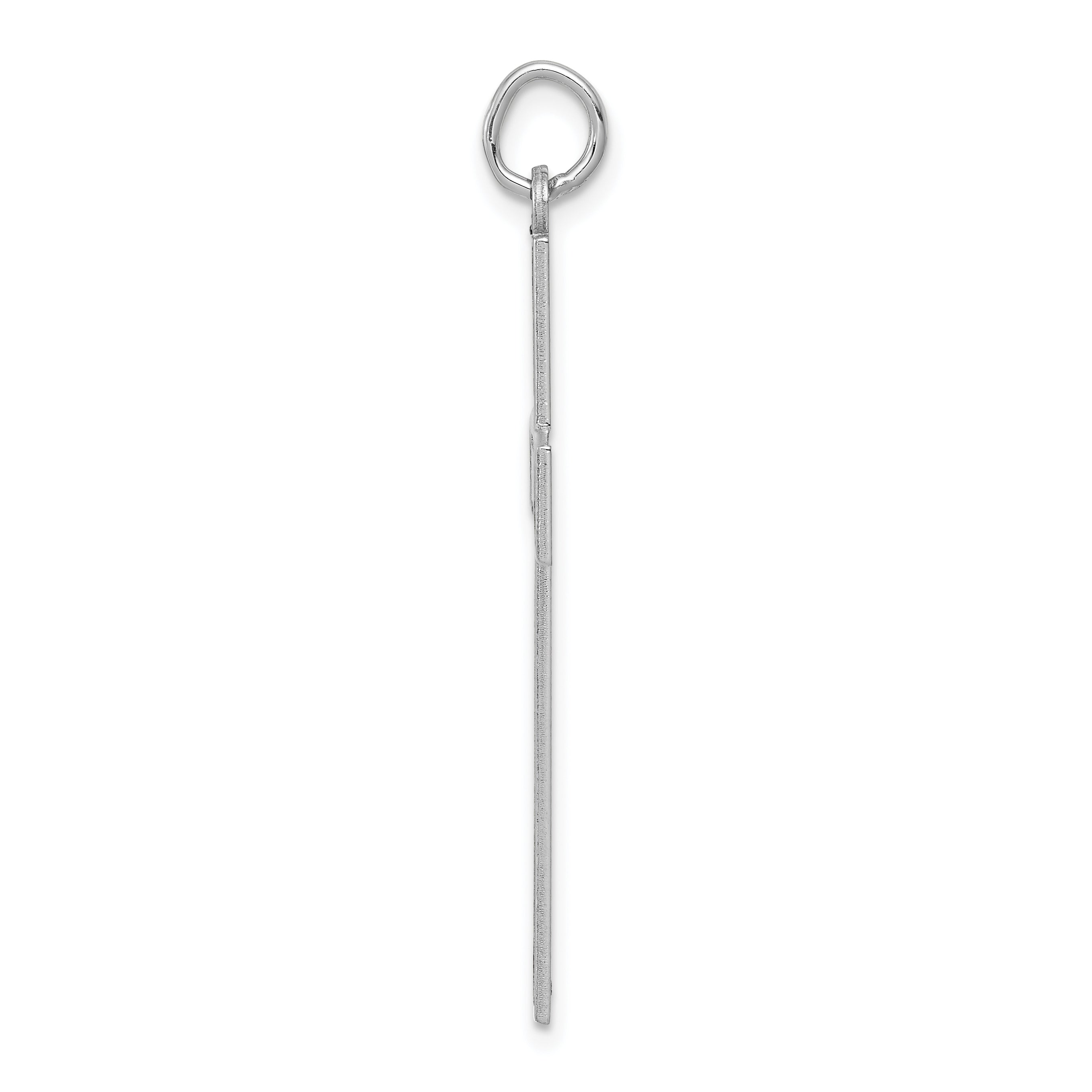 14K White Gold Laser Designed Cross Pendant Secondary image