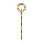 14K Loop With Center Heart Cross Charm