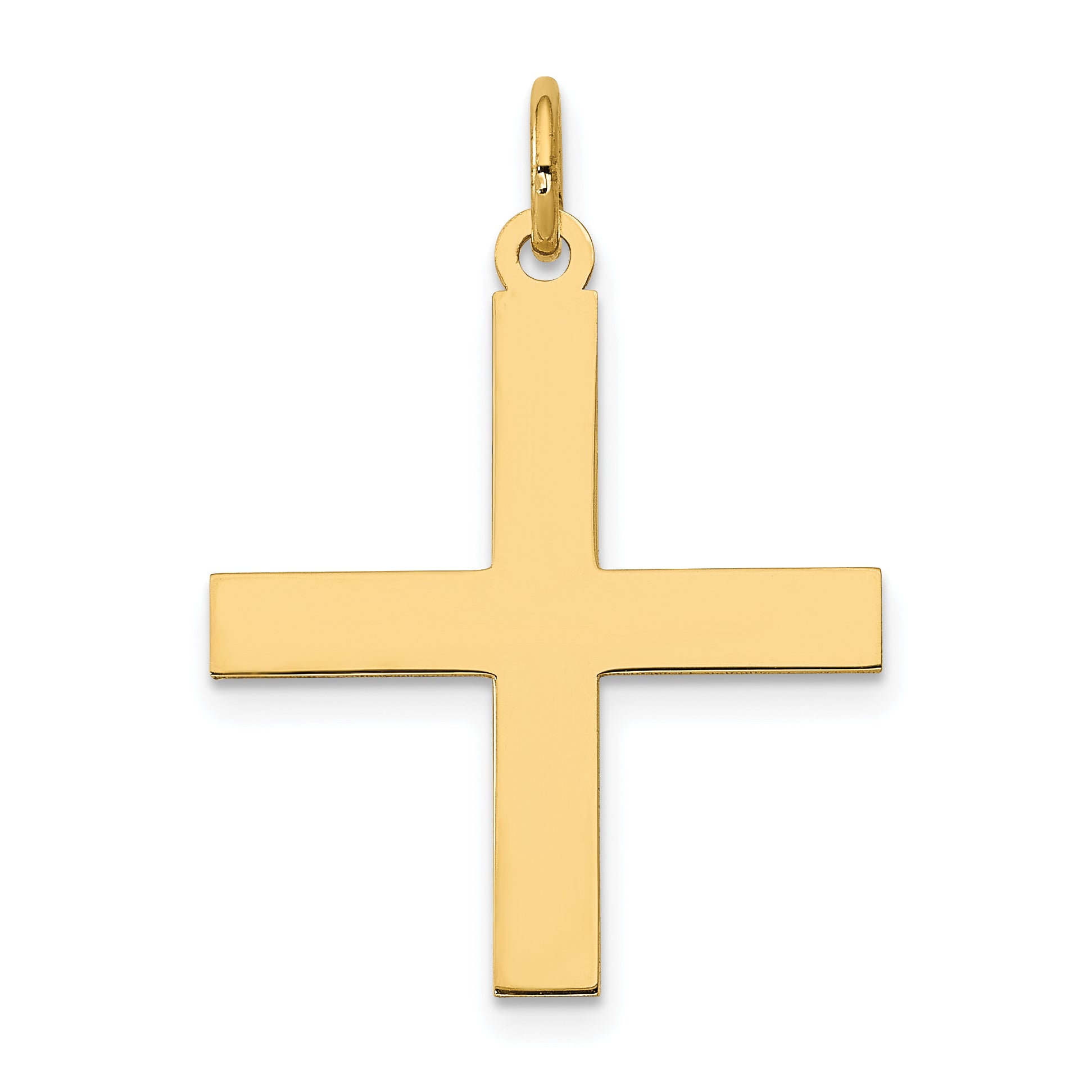 14K Laser Designed Greek Cross Pendant Main image