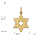 14K Laser Designed Star of David Charm