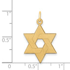 14K Laser Designed Star of David Pendant