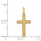 14K Laser Designed Cross Charm