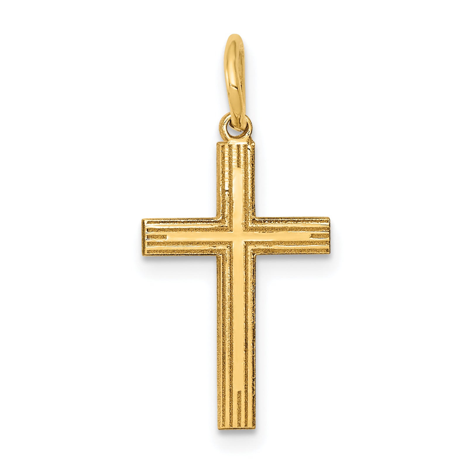 14K Laser Designed Cross Charm Main image