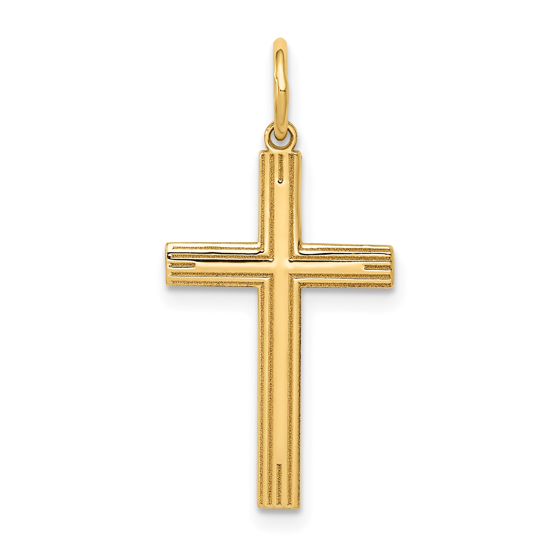 14K Laser Designed Cross Pendant Main image