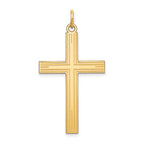 14K Laser Designed Cross Pendant