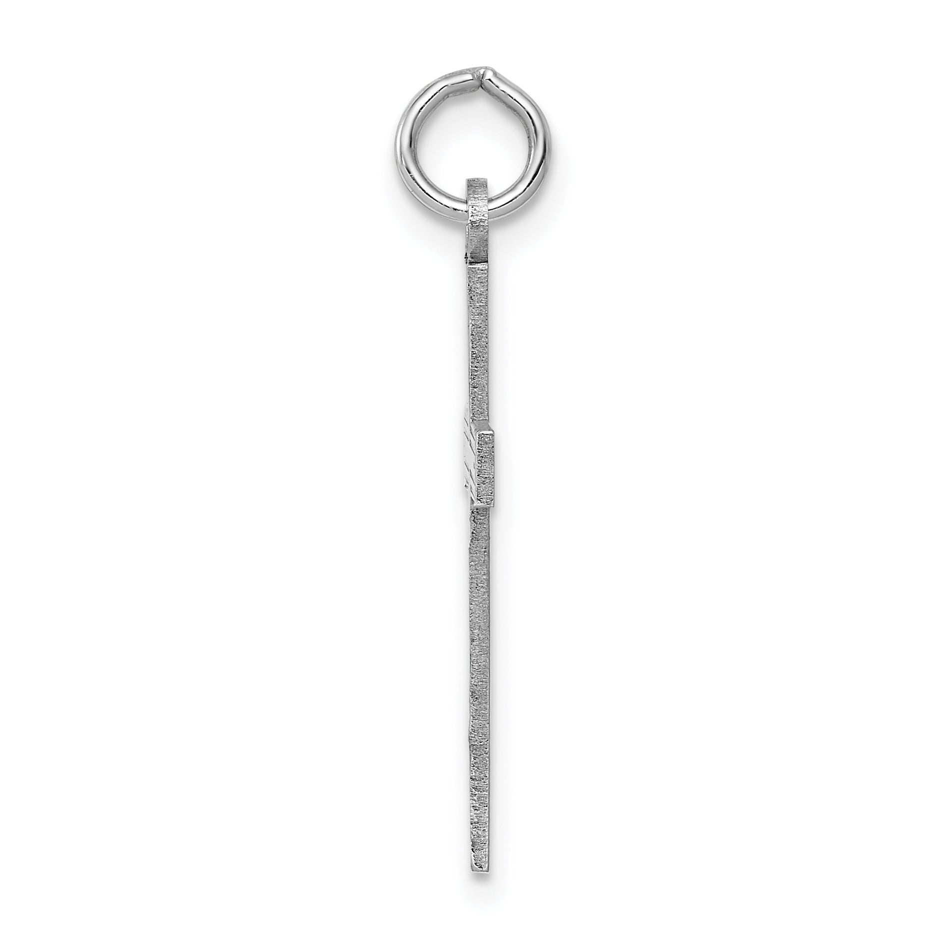 14K White Gold Laser Designed Cross Pendant Secondary image
