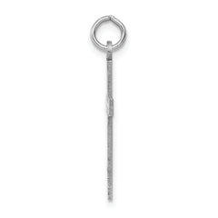 14K White Gold Laser Designed Cross Pendant