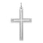 14K White Gold Laser Designed Cross Pendant