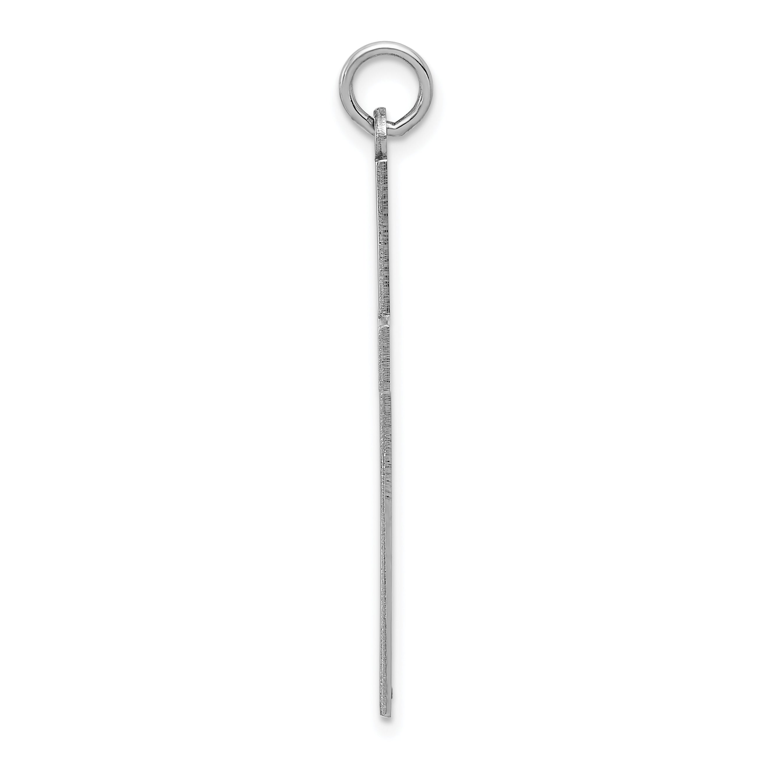 14K White Gold Laser Designed Cross Pendant Secondary image