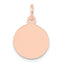 14K Rose Gold Plain .009 Gauge Circular Engraveable Disc Charm