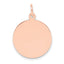 14K Rose Gold Plain .018 Gauge Circular Engraveable Disc Charm
