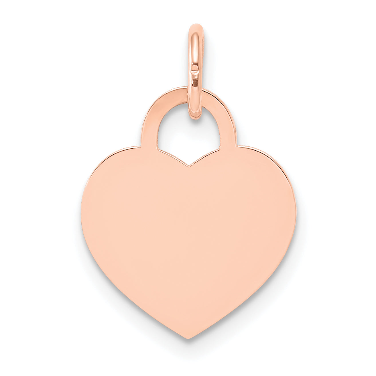 14K Rose Gold Medium Engraveable Heart Charm Main image