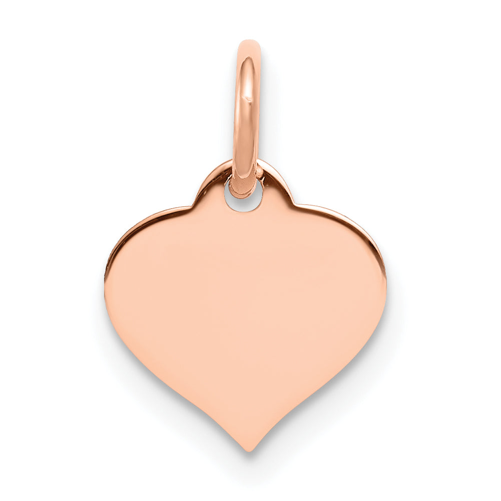 14K Rose Gold Heart Disc Charm Main image