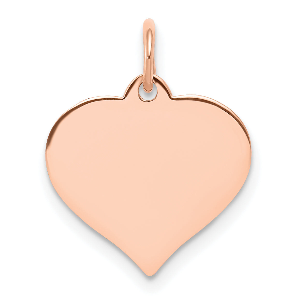 14K Rose Gold Heart Disc Charm Main image
