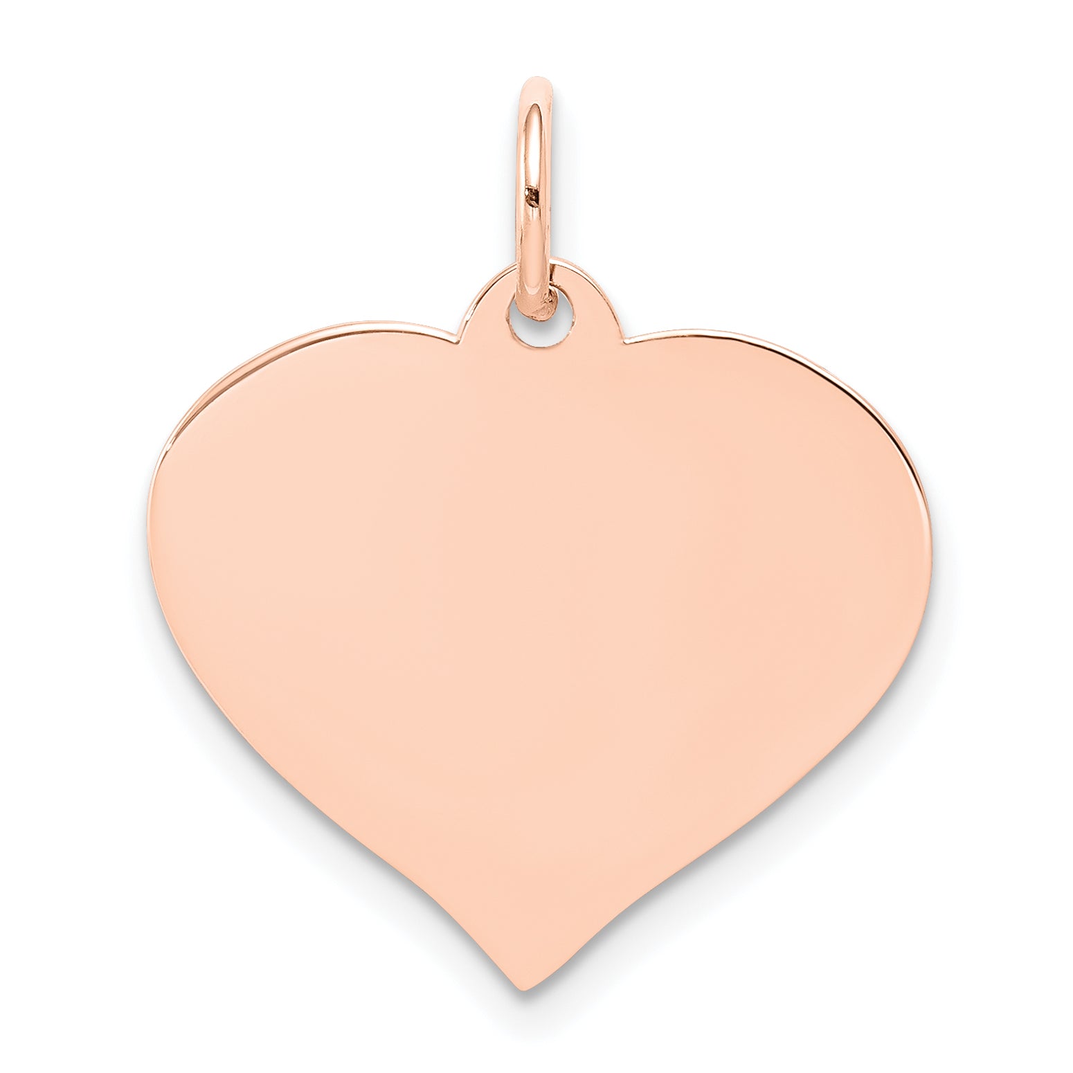 14K Rose Gold Heart Disc Charm Main image