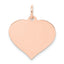 14K Rose Gold Heart Disc Charm