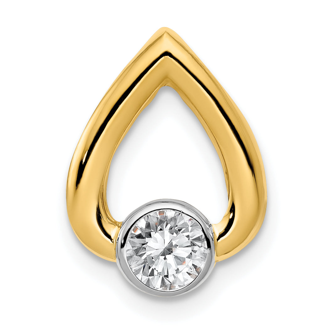 14ky Teardrop 4mm Diamond Chain Slide Mtg Main image