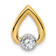 14ky Teardrop 4mm Diamond Chain Slide Mtg