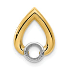 14ky Teardrop 4.4mm Diamond Chain Slide Mounting (No Stone Included)