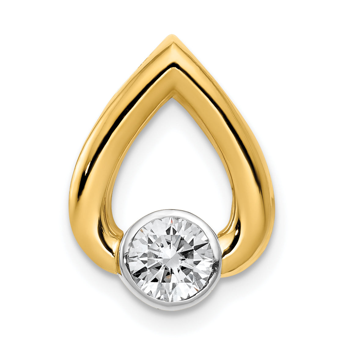 14ky Teardrop 4.4mm Diamond Chain Slide Mtg Main image