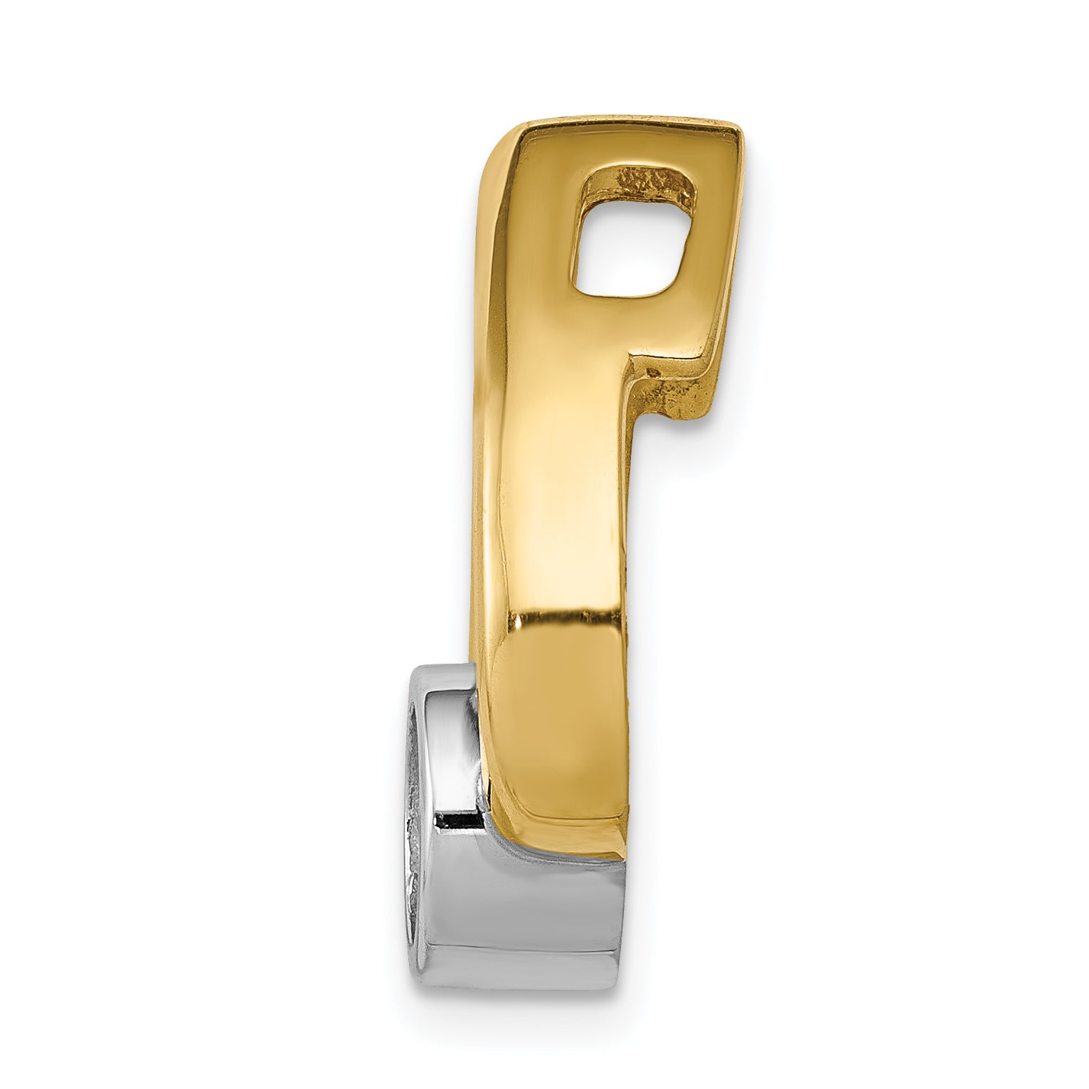 14ky Teardrop 5mm Diamond Chain Slide Mounting (No Stone Included) Secondary image