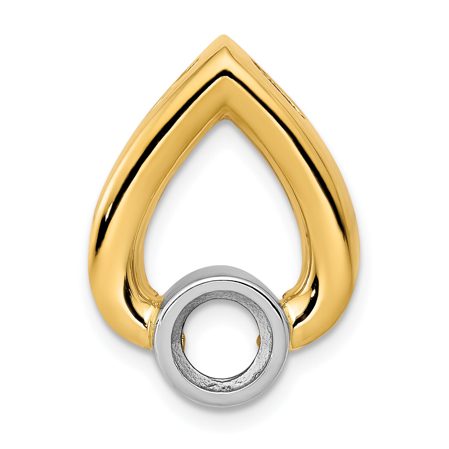 14ky Teardrop 5mm Diamond Chain Slide Mounting (No Stone Included)