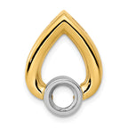 14ky Teardrop 5mm Diamond Chain Slide Mounting (No Stone Included)