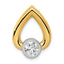 14ky Teardrop 5mm Diamond Chain Slide Mtg