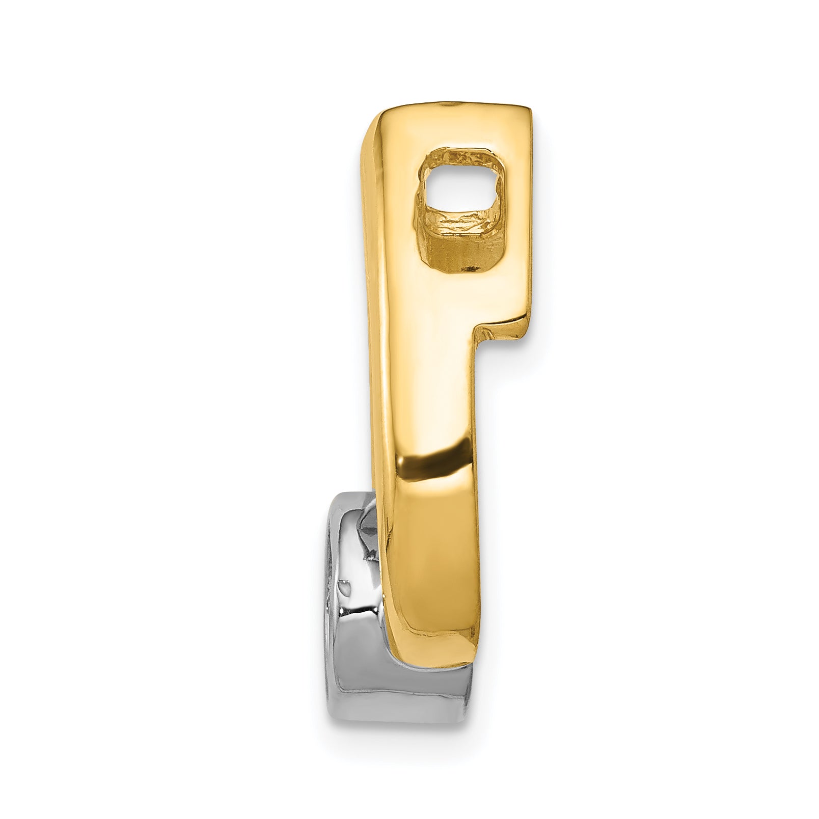 14ky Teardrop 5.8mm Diamond Chain Slide Mounting (No Stone Included) Secondary image