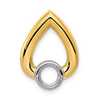 14ky Teardrop 5.8mm Diamond Chain Slide Mounting (No Stone Included)