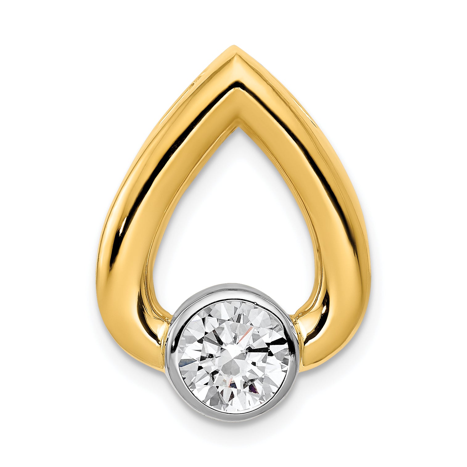 14ky Teardrop 5.8mm Diamond Chain Slide Mtg Main image